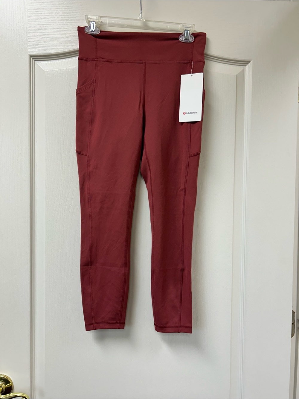 lululemon athletica Burgundy High-Rise Pocket Leggings
